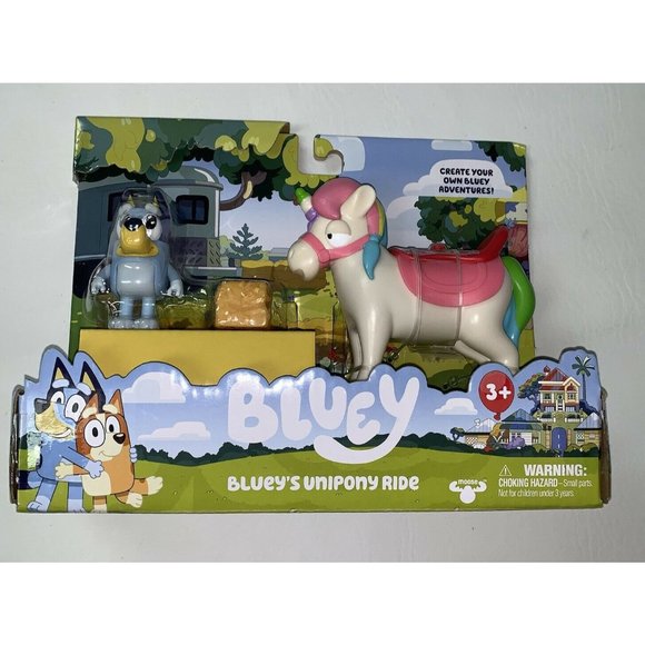 Moose Toys Other - Bluey Bluey’s Unipony Ride Playset Toy Figures Accessories Set Moose Toys